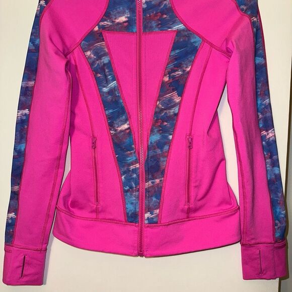 Ivivva Kids Girls Athletic Zipper Track Jacket Bright Pink Purple Gently Worn - Picture 2 of 11